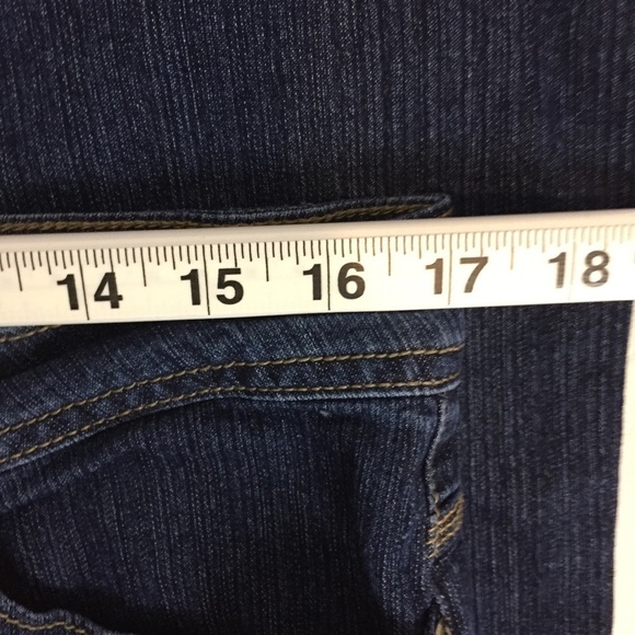 JD Collection Jeans Womens 33 Short Dark Wash Bootcut Mid Rise *Altered* - Picture 8 of 12